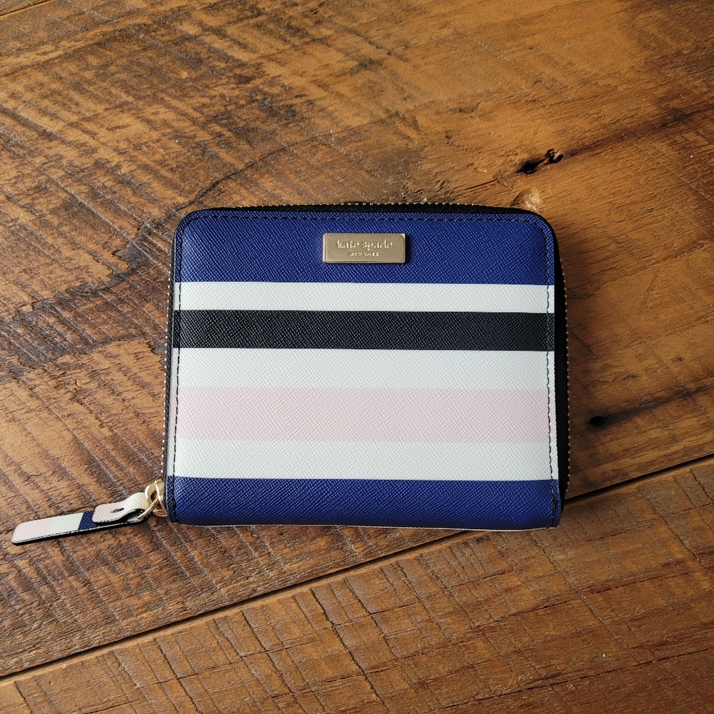 NWOT Kate Spade striped small wallet